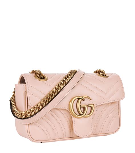 gucci pink mini gg marmont 2.0 bag porcelain beige|gucci marmont mini crossbody bag.